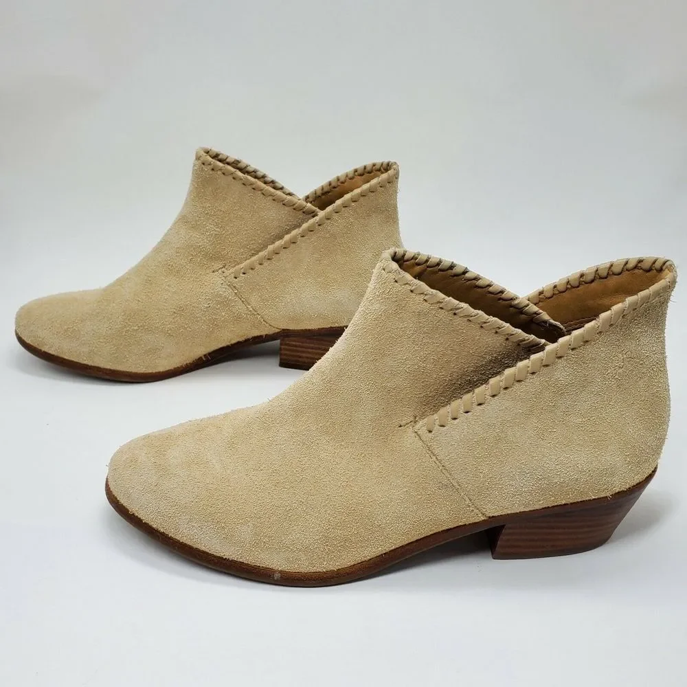 Jack Rogers Womens Ankle Boot Sadie Size 8.5 Tan Suede Booties‎